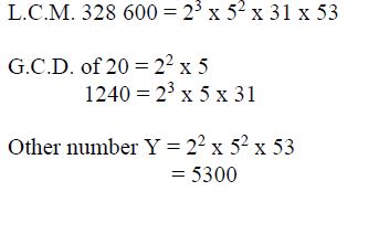 The LCM of two numbers is 328,600 and the GCD is 20. If one of the ...