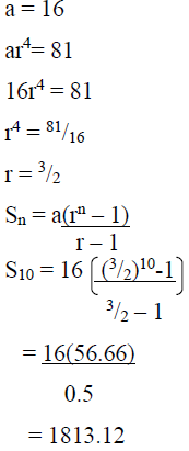 Answered: Find the sum of the first 10 terms of…
